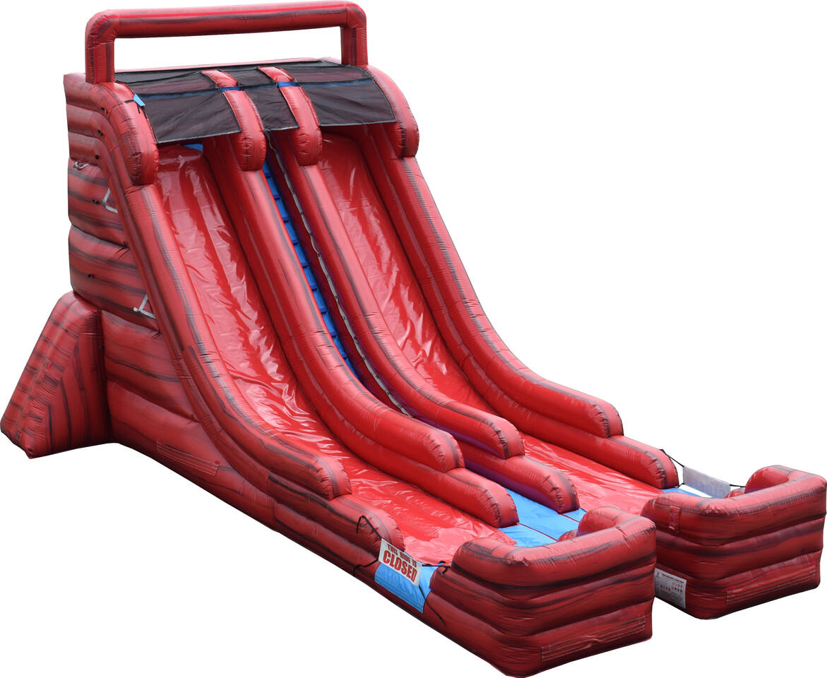 22ft Red Rush Dual Lane Slide wet/dry