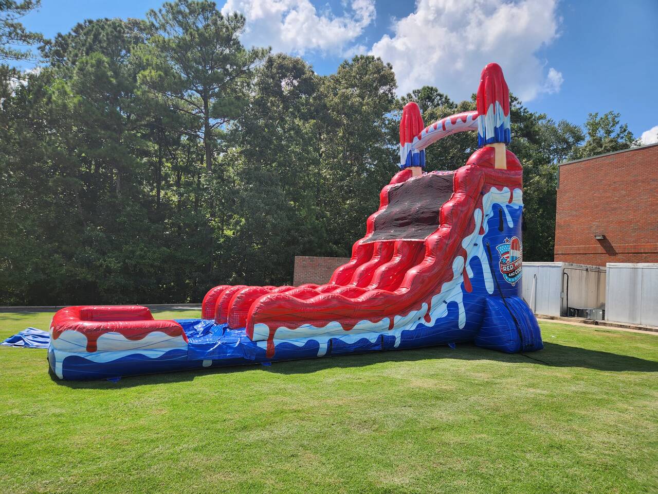 Red, White and Cool Popsicle Dual Lane Slide wet/dry